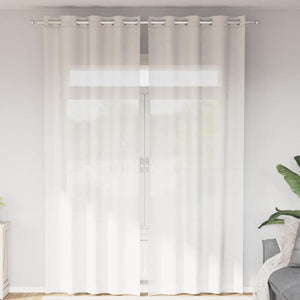 Vidaxl gordijnen voile met doorvoertules 2 st wit