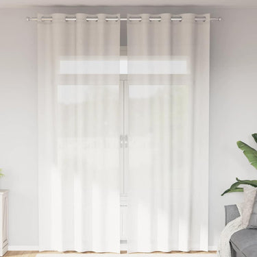 Vidaxl gordijnen voile met doorvoertules 2 st wit