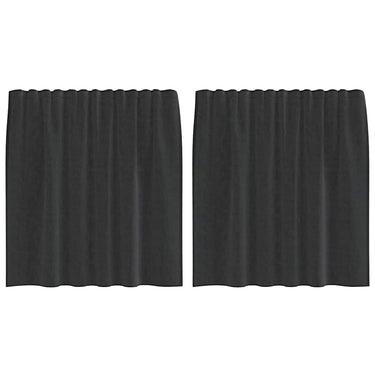 Vidaxl gordijnen voile met roedezakken 2 st zwart