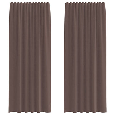 Vidaxl gordijnen voile met roedezakken 2 st bruin