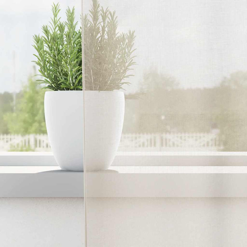 Afbeelding laden in galerijviewer, Vidaxl gordijnen voile met roedezakken 2 st crèmekleurig
