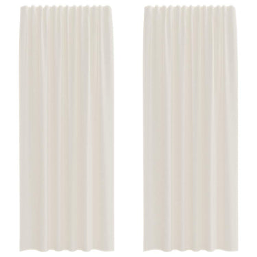 Vidaxl gordijnen voile met roedezakken 2 st crèmekleurig