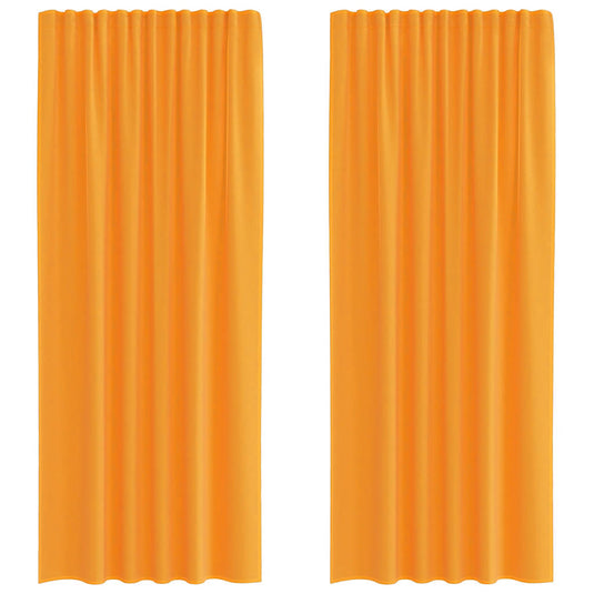 Vidaxl gordijnen voile met roedezakken 2 st oranje