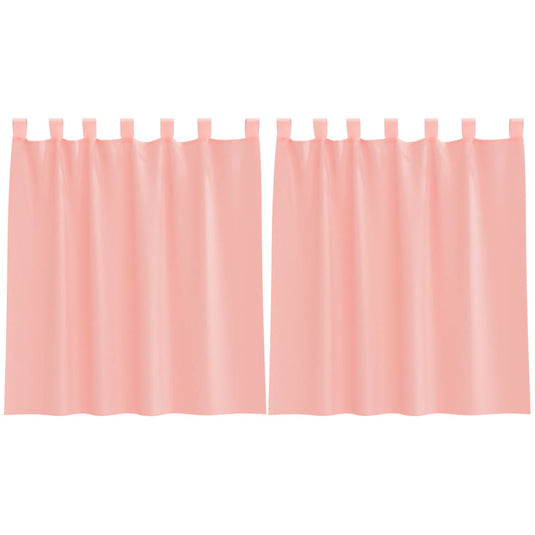Vidaxl gordijnen voile met roedezakken 2 st roze
