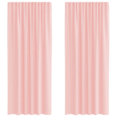 Vidaxl gordijnen voile met roedezakken 2 st roze