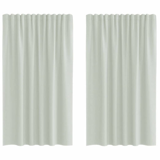 Vidaxl gordijnen voile met roedezakken 2 st lichtgrijs