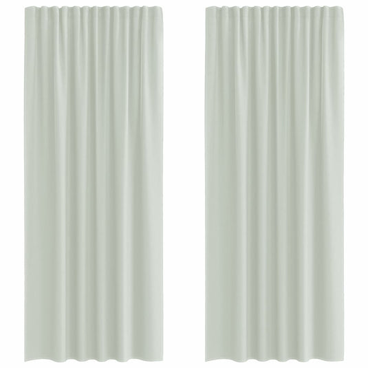 Vidaxl gordijnen voile met roedezakken 2 st lichtgrijs
