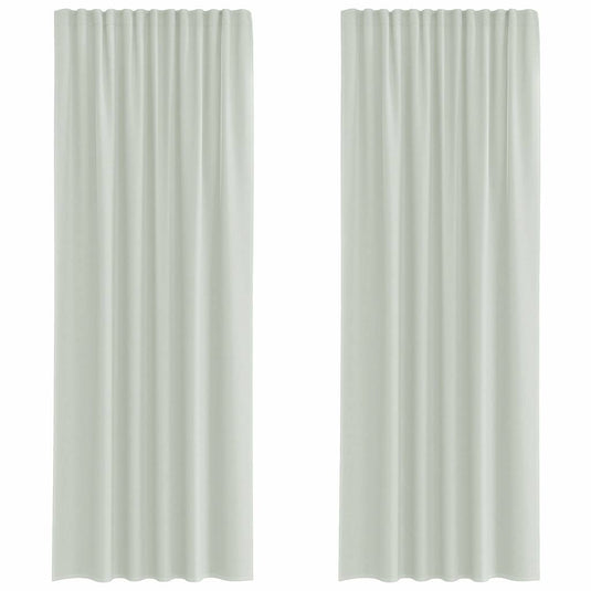 Vidaxl gordijnen voile met roedezakken 2 st lichtgrijs