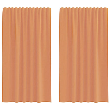Vidaxl voile gordijnen met roedezakken 2 st terracotta