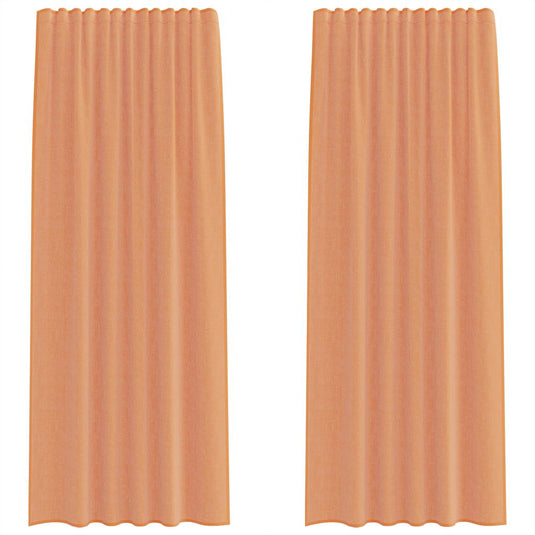 Vidaxl voile gordijnen met roedezakken 2 st terracotta