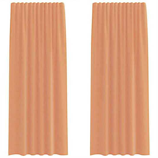 Vidaxl voile gordijnen met roedezakken 2 st terracotta