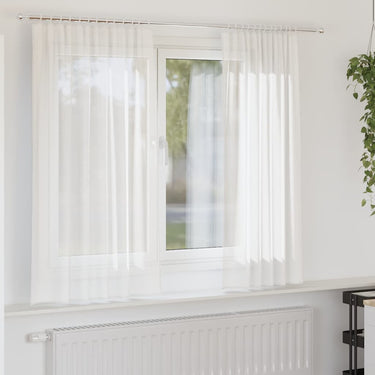 Vidaxl gordijnen voile met roedezakken 2 st wit