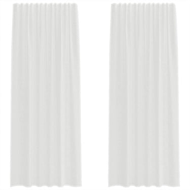 Vidaxl gordijnen voile met roedezakken 2 st wit