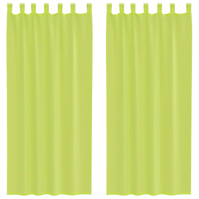 ギャラリービューアに画像をロードする, Vidaxl gordijnen voile met lipje top 2 st appelgroen
