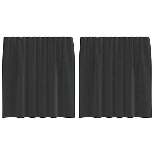 Vidaxl gordijnen voile met tab top 2 st zwart