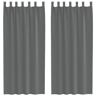 Vidaxl gordijnen voile met lussen 2 st 140x225 cm donkergrijs