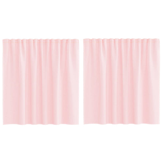 Vidaxl gordijnen voile met lussen 2 st 140x140 cm lichtroze
