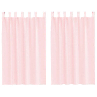 Vidaxl gordijnen voile met lussen 2 st 140x175 cm lichtroze