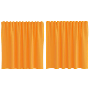 Vidaxl gordijnen voile met lussen 2 st 140x140 cm oranje