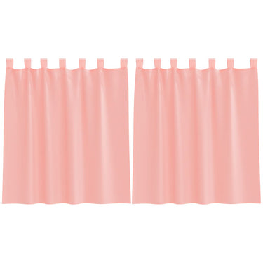 Vidaxl gordijnen voile met lussen 2 st 140x140 cm roze