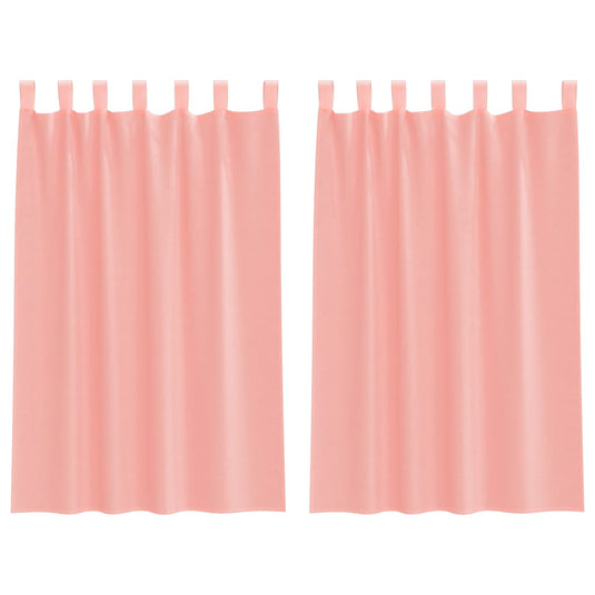 Vidaxl gordijnen met lussen 2 st 140x175 cm roze
