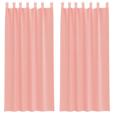 Vidaxl gordijnen met lussen 2 st 140x245 cm roze