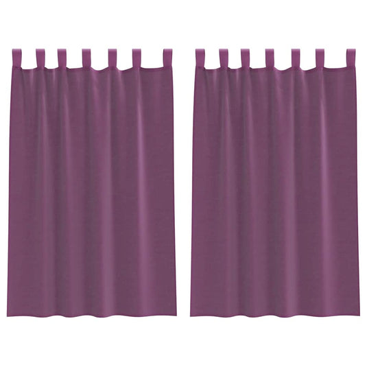 Vidaxl gordijnen met lussen 2 st 140x175 cm paars