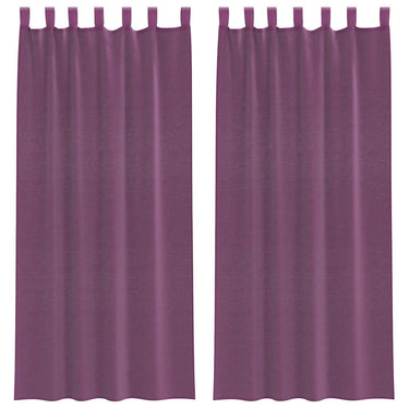 Vidaxl gordijnen voile met lussen 2 st 140x225 cm paars