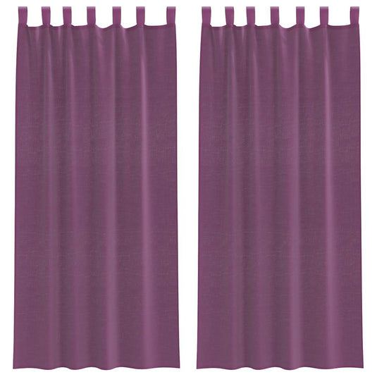 Vidaxl gordijnen met lussen 2 st 140x245 cm paars