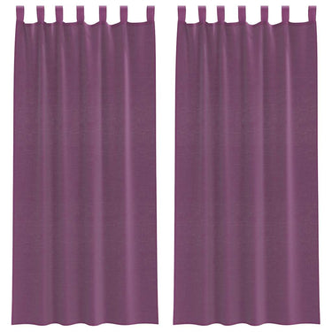 Vidaxl gordijnen met lussen 2 st 140x245 cm paars