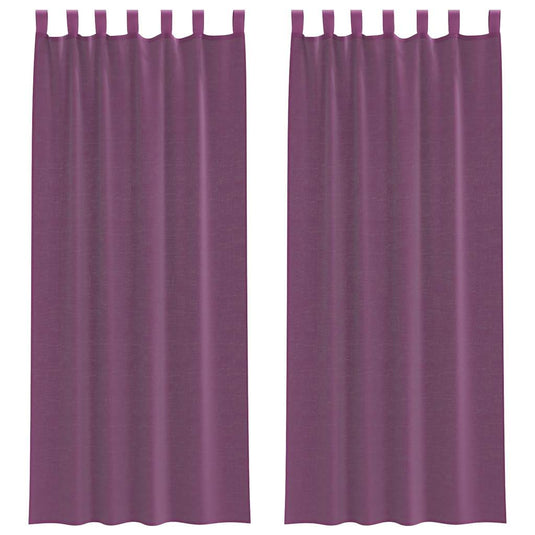 Vidaxl gordijnen met lussen 2 st 140x260 cm paars