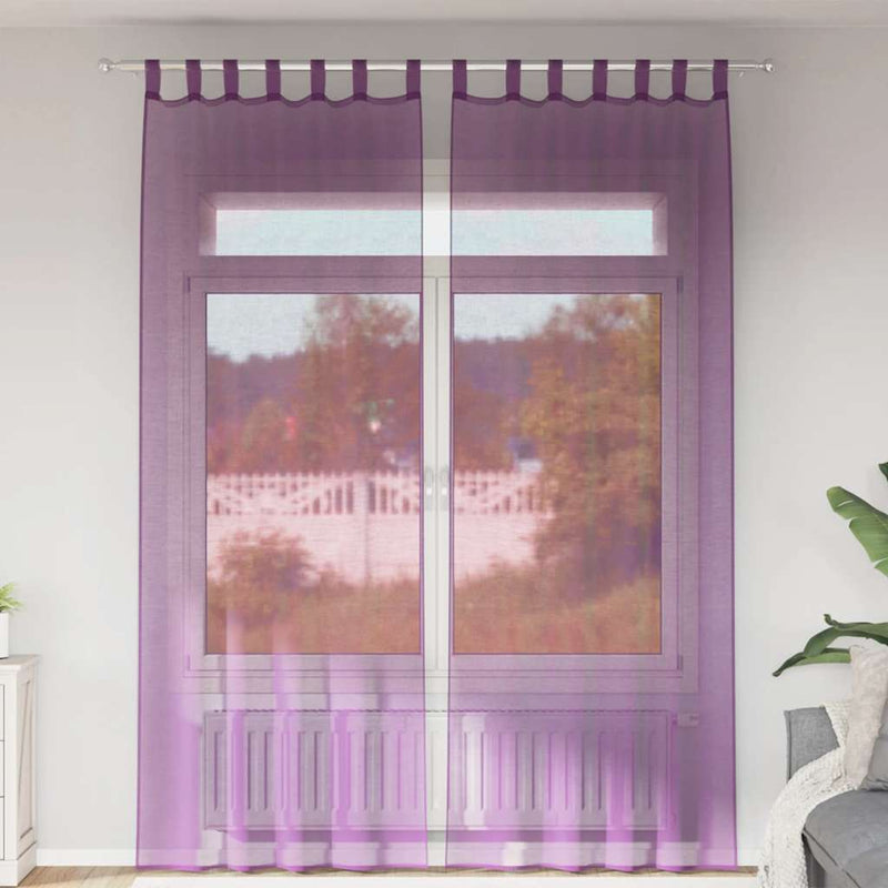 ギャラリービューアに画像をロードする, Vidaxl gordijnen met lussen 2 st 140x260 cm paars
