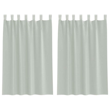 Vidaxl gordijnen voile met lussen 2 st 140x175 cm lichtgrijs