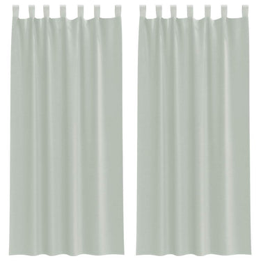 Vidaxl gordijnen voile met lussen 2 st 140x225 cm lichtgrijs