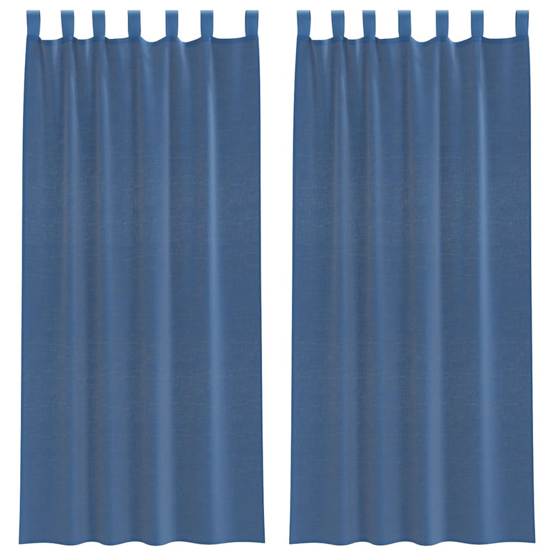 ギャラリービューアに画像をロードする, Vidaxl gordijnen voile met lussen 2 st 140x225 cm koningsblauw
