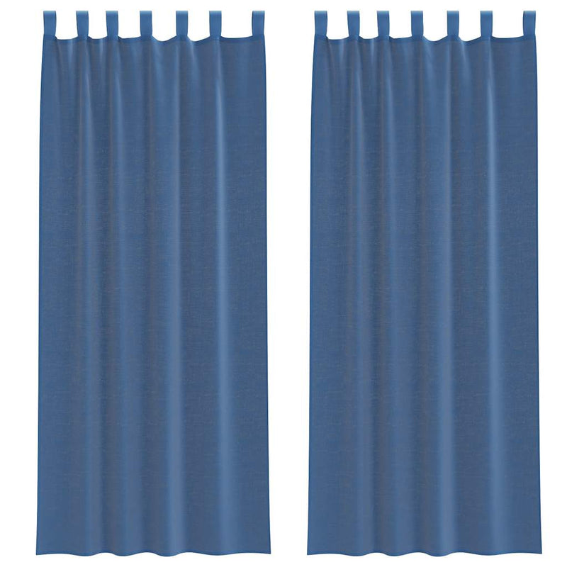 ギャラリービューアに画像をロードする, Vidaxl gordijnen voile met lussen 2 st 140x260 cm koningsblauw
