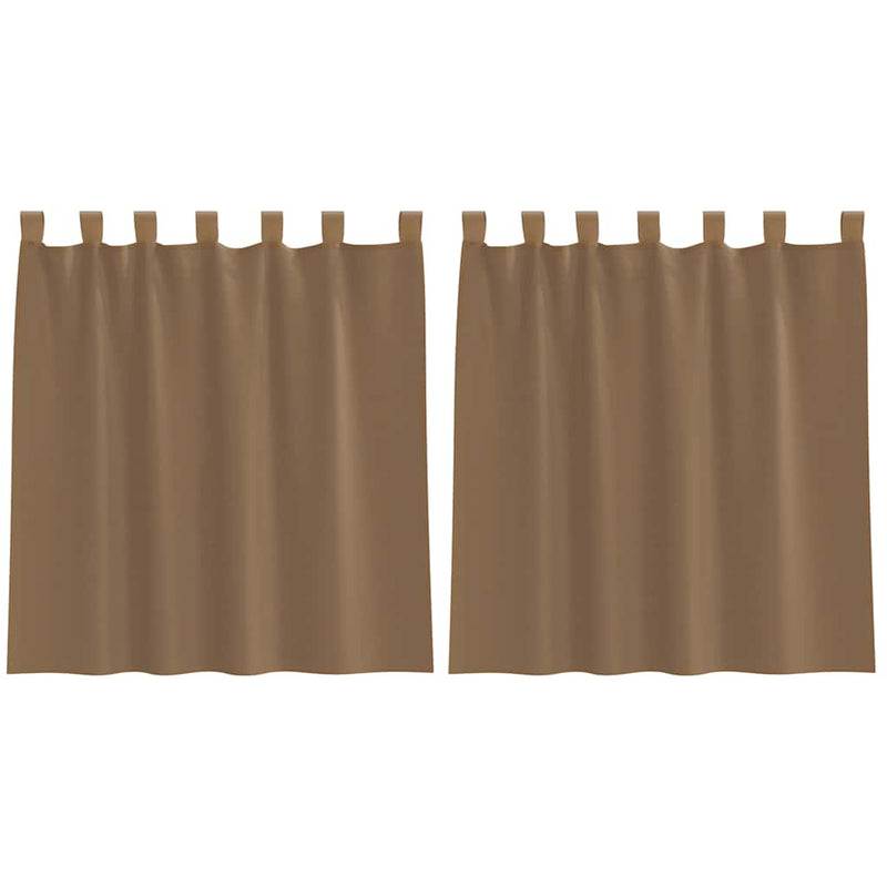 ギャラリービューアに画像をロードする, Vidaxl gordijnen voile met lussen 2 st 140x140 cm lichtbruin
