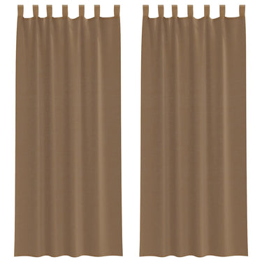 Vidaxl gordijnen voile met lussen 2 st 140x260 cm lichtbruin