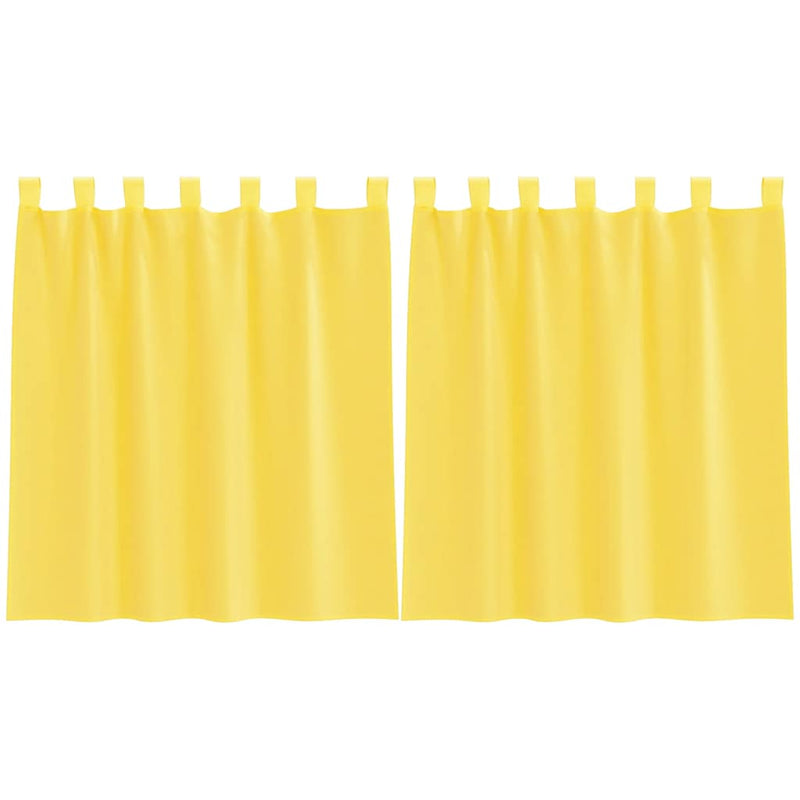 Chargez l'image dans la visionneuse de la galerie, Vidaxl gordijnen voile met lussen 2 st 140x140 cm geel
