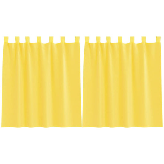 Vidaxl gordijnen voile met lussen 2 st 140x140 cm geel