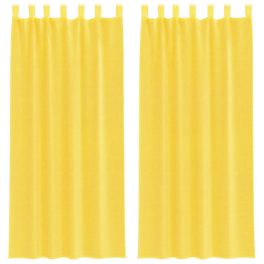 Vidaxl gordijnen met lussen 2 st 140x245 cm geel