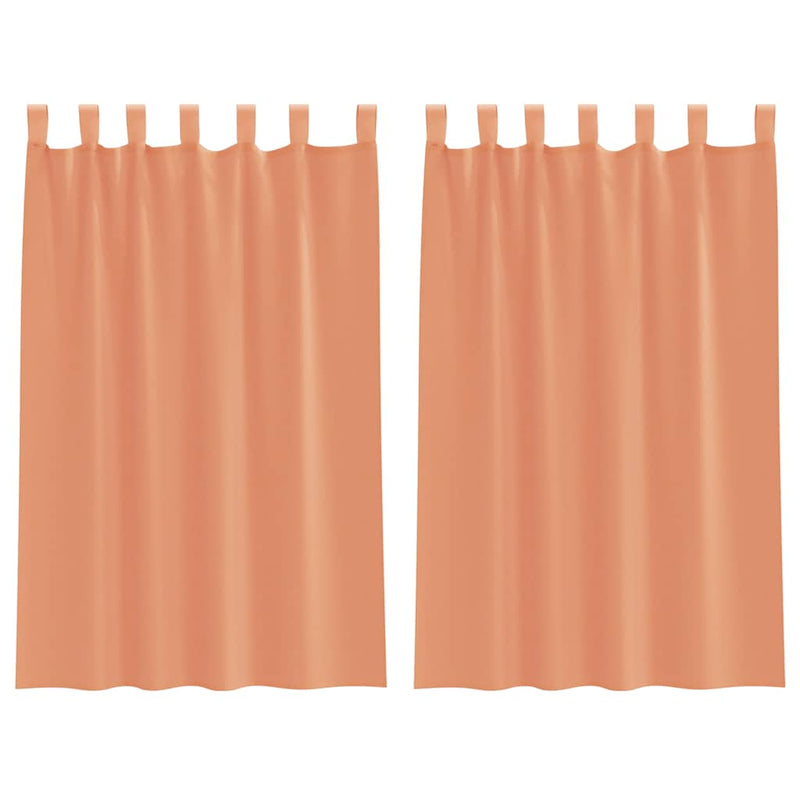 Chargez l'image dans la visionneuse de la galerie, Vidaxl gordijnen voile met lussen 2 st terracotta 140x175 cm
