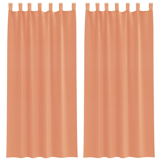 Vidaxl gordijnen met lussen 2 st terracotta 140x245 cm