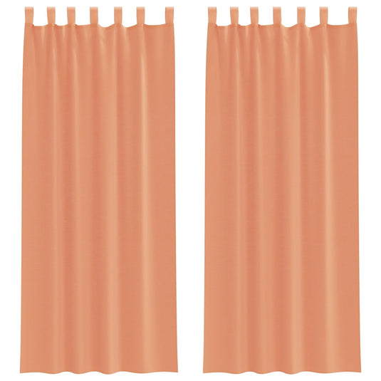 Vidaxl gordijnen met lussen 2 st terracotta 140x260 cm