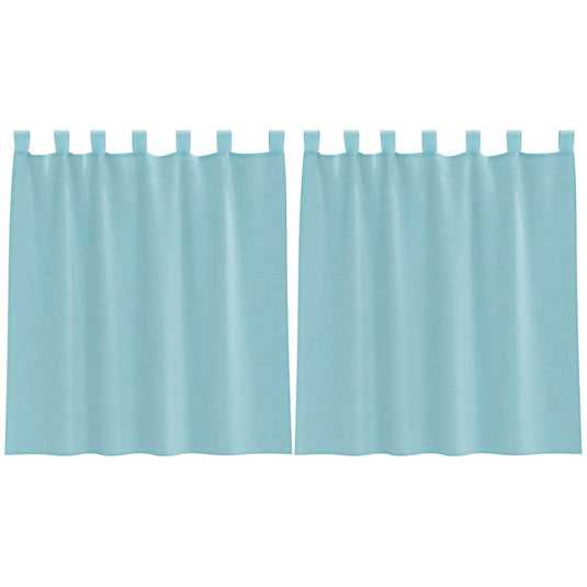 Vidaxl gordijnen voile met lussen 2 st 140x140 cm turkoois