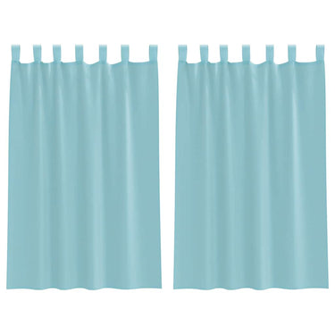 Vidaxl gordijnen voile met lussen 2 st 140x175 cm turkoois
