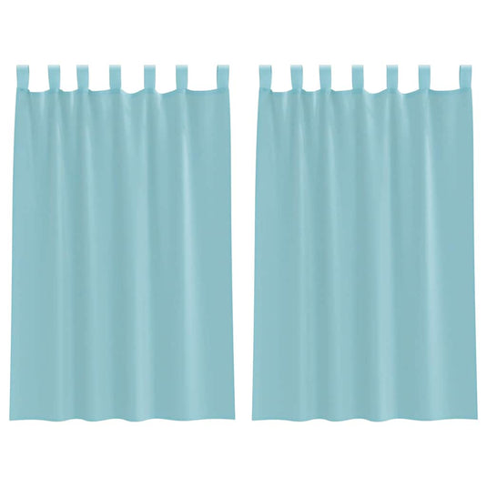 Vidaxl gordijnen voile met lussen 2 st 140x175 cm turkoois