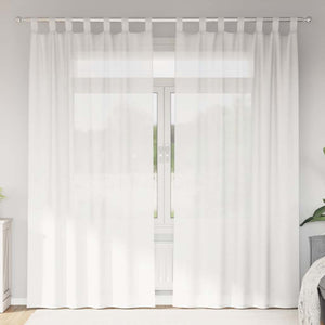 Vidaxl voile gordijnen met lussen 2 st 140x225 cm wit