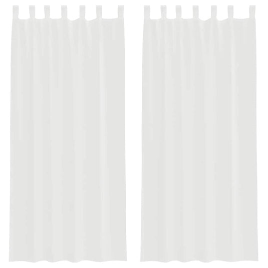 Vidaxl gordijnen met lussen 2 st 140x245 cm wit