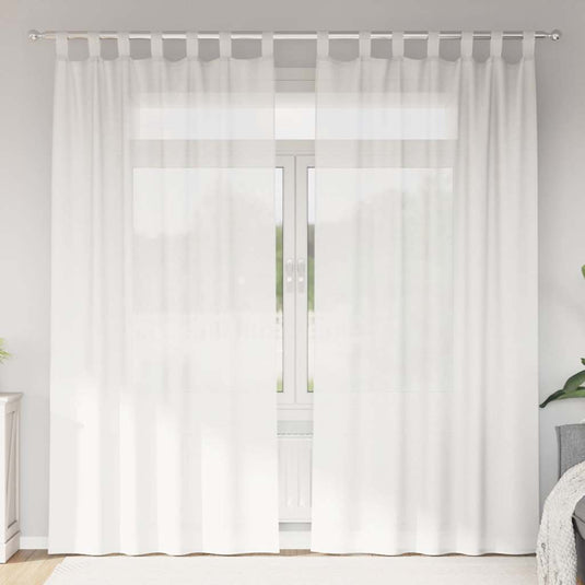 Vidaxl gordijnen met lussen 2 st 140x245 cm wit
